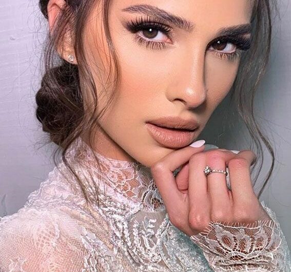 Soft glam makeup ideas _ Bridal Makeup look & nude lips