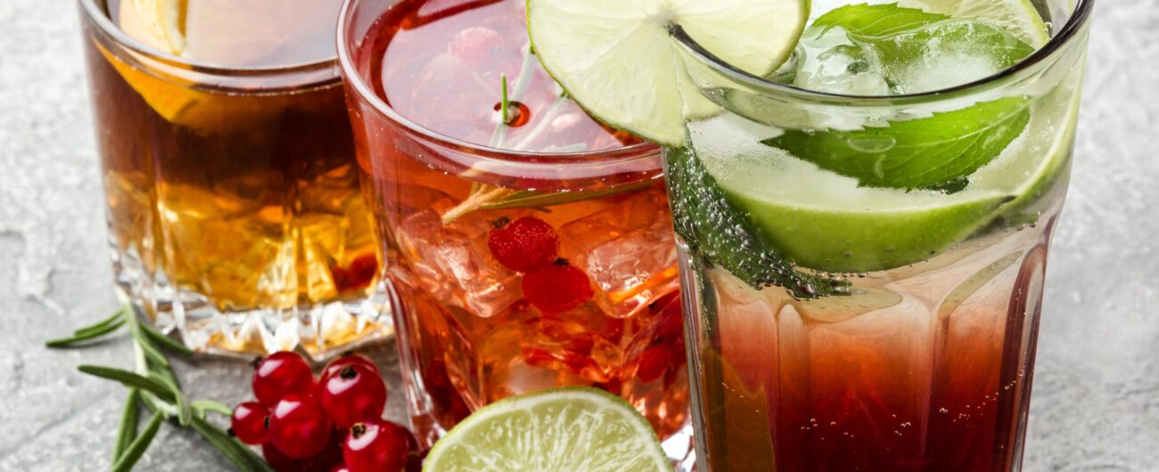 high-angle-mix-alcoholic-drinks